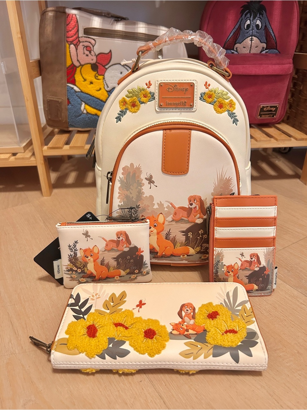 Loungefly Fox and the Hound Mini Backpack and Wallet Set